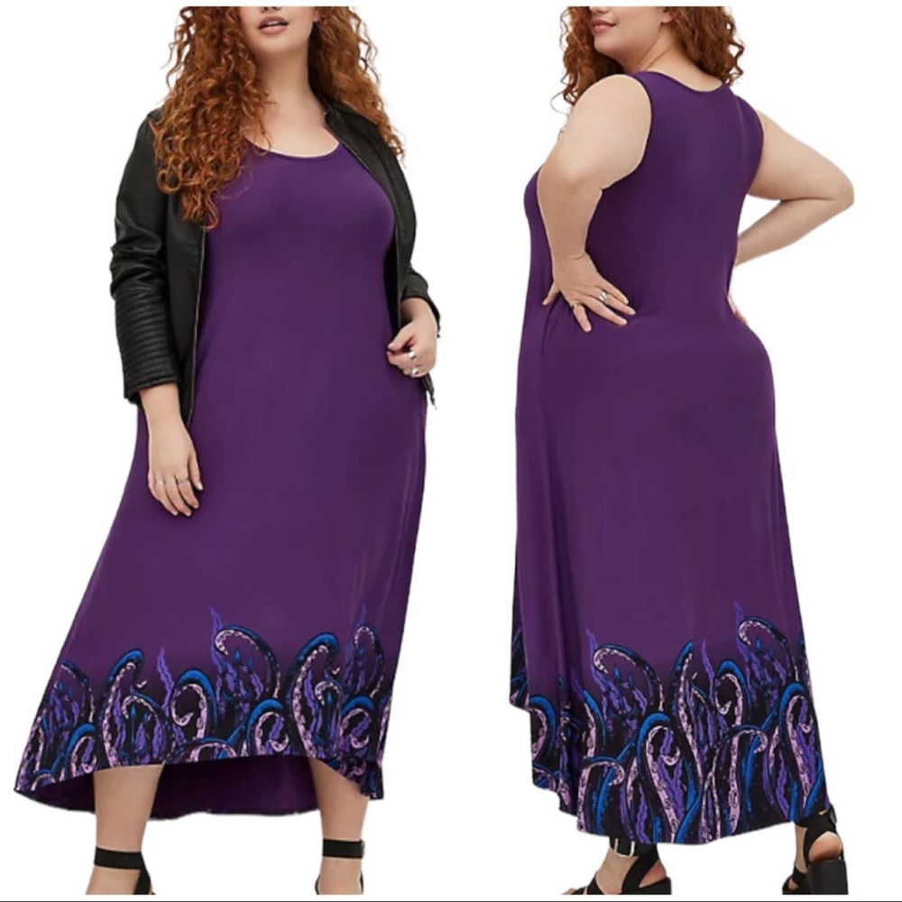 Disney Villains Hi-Lo Maxi Dress - Super Soft Ursula Tentacles